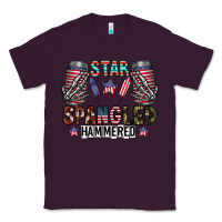 Plum star spangled hammered Classic Tee - CowhideDigitalArt