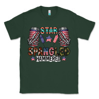 Sports Green star spangled hammered Classic Tee - CowhideDigitalArt