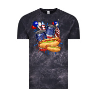 Cloud Black hotdog with beers billie wilder Vintage Tee - texasbilliewilder