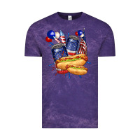 Cloud Purple hotdog with beers billie wilder Vintage Tee - texasbilliewilder