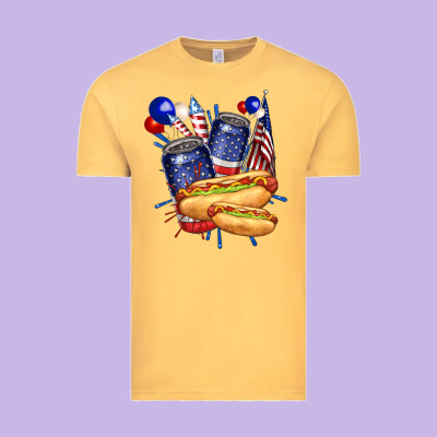 Vintage Tee hotdog with beers billie wilder