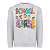 Heather Grey school nurse Heavyweight Sweatshirt - RanaPortraitStore