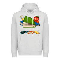 Dove Grey custom teacher books Premium Hoodie - NancyCooperArtShop