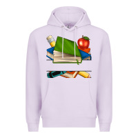 Lilac custom teacher books Premium Hoodie - NancyCooperArtShop