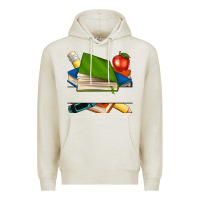Oatmeal Heather custom teacher books Premium Hoodie - NancyCooperArtShop