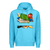 Ocean Blue custom teacher books Premium Hoodie - NancyCooperArtShop