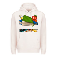 Pale Pink custom teacher books Premium Hoodie - NancyCooperArtShop