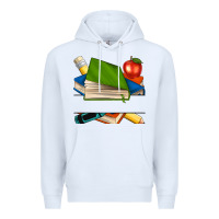 White custom teacher books Premium Hoodie - NancyCooperArtShop