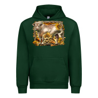 Forest Green western charolais bull Urban Hoodie - LillyAllenDesigns