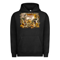 Pigment Black western charolais bull Urban Hoodie - LillyAllenDesigns