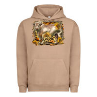 Pigment Burro western charolais bull Urban Hoodie - LillyAllenDesigns