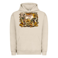 Pigment French Oak western charolais bull Urban Hoodie - LillyAllenDesigns