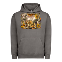 Pigment Tornado western charolais bull Urban Hoodie - LillyAllenDesigns