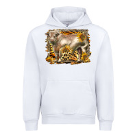 White western charolais bull Urban Hoodie - LillyAllenDesigns