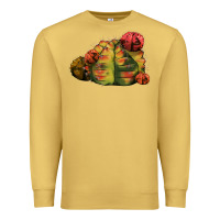 Antique Gold Gymnocalycium Variegated Cactus Premium Sweatshirt - LillyAllenDesigns
