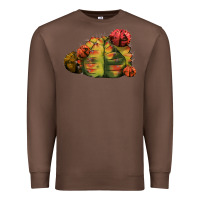 Chestnut Gymnocalycium Variegated Cactus Premium Sweatshirt - LillyAllenDesigns