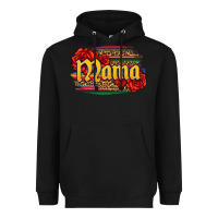 Black Latina mama with serape and roses Heavyweight Hoodie - Jasminsmagicworld