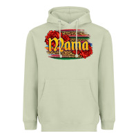 Matcha Latina mama with serape and roses Heavyweight Hoodie - Jasminsmagicworld