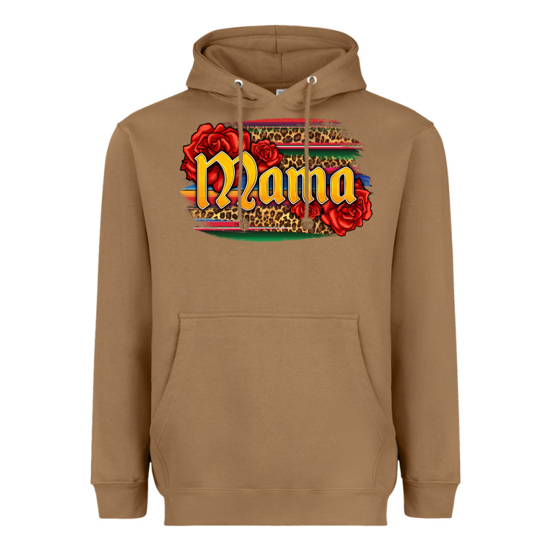 Latina Mama With Serape And Roses Heavyweight Hoodie by Jasminsmagicworld | Teevron