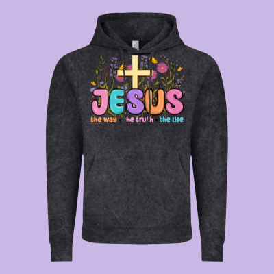 Vintage Hoodie jesus the way the truth the life
