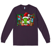Plum joy green gnomes Long Sleeve Tee - FaDigitalArtStudio