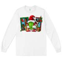 White joy green gnomes Long Sleeve Tee - FaDigitalArtStudio