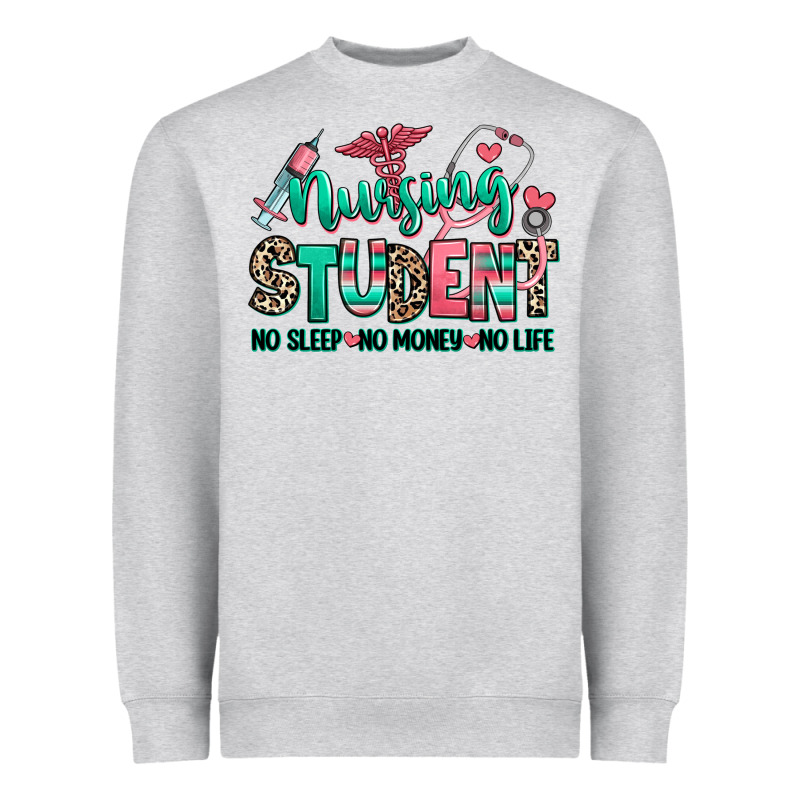 Nursing Student No Sleep No Money No Life Heavyweight Sweatshirt by RanaPortraitStore | Teevron
