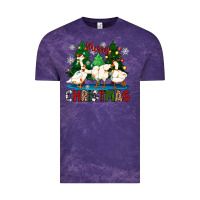 Cloud Purple merry christmas duck Vintage Tee - Zillion Design Studio