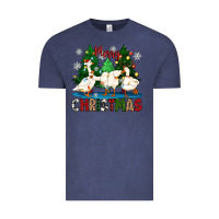 Vintage Denim merry christmas duck Vintage Tee - Zillion Design Studio
