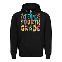 Black team fourth grade Zipper Hoodie - JahusDesignShop