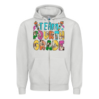 Dove Grey team fourth grade Zipper Hoodie - JahusDesignShop