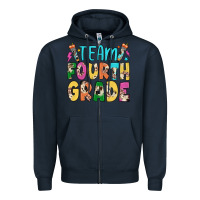 Navy team fourth grade Zipper Hoodie - JahusDesignShop