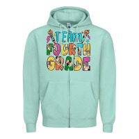 Seafoam team fourth grade Zipper Hoodie - JahusDesignShop