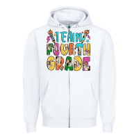 White team fourth grade Zipper Hoodie - JahusDesignShop