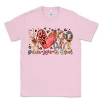 Bubblegum Pink peace love 100 days of school Classic Tee - RacoonDesign