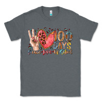 Charcoal Heather peace love 100 days of school Classic Tee - RacoonDesign