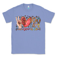 Colony Blue peace love 100 days of school Classic Tee - RacoonDesign