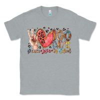 Heather Grey peace love 100 days of school Classic Tee - RacoonDesign