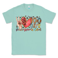 Seafoam peace love 100 days of school Classic Tee - RacoonDesign