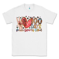 Peace Love 100 Days Of School Classic Tee | Teevron