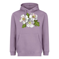 Lavender Hawthorn Flower Illustrations Heavyweight Hoodie - LillyAllenDesigns