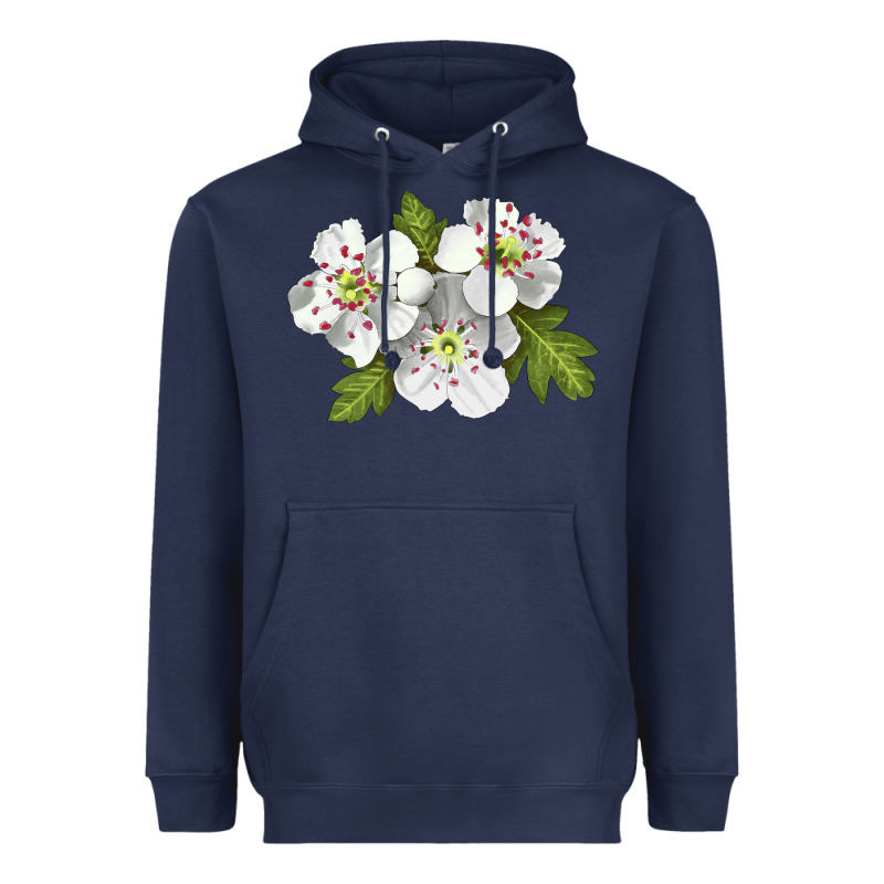 Hawthorn Flower Illustrations Heavyweight Hoodie by LillyAllenDesigns | Teevron