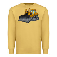 Antique Gold Bulldozer Premium Sweatshirt - LillyAllenDesigns