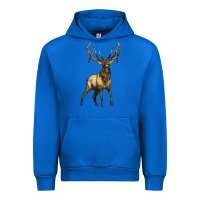 Cobalt elk deer Urban Hoodie - LillyAllenDesigns