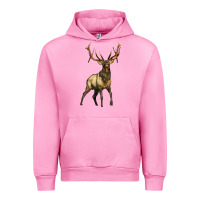 Fuchsia Pink elk deer Urban Hoodie - LillyAllenDesigns