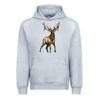 Heather Grey elk deer Urban Hoodie - LillyAllenDesigns