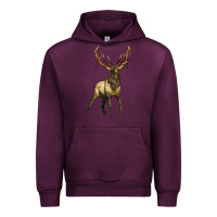 Mauve Wine elk deer Urban Hoodie - LillyAllenDesigns