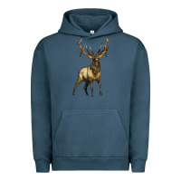 Pigment Midnight Navy elk deer Urban Hoodie - LillyAllenDesigns
