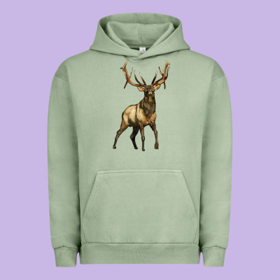 Elk Deer Urban Hoodie Designed By Lillyallendesigns