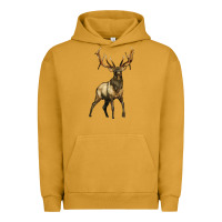 Pigment Peanut Butter elk deer Urban Hoodie - LillyAllenDesigns